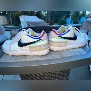 Nike Air Force 1 shadow with glitch effect